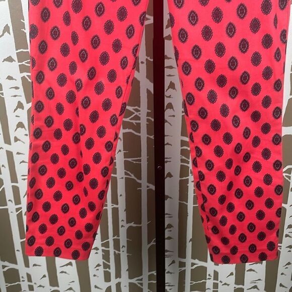 J. Crew Minnie Pant Coral Print Crop sz 2 - Picture 3 of 12
